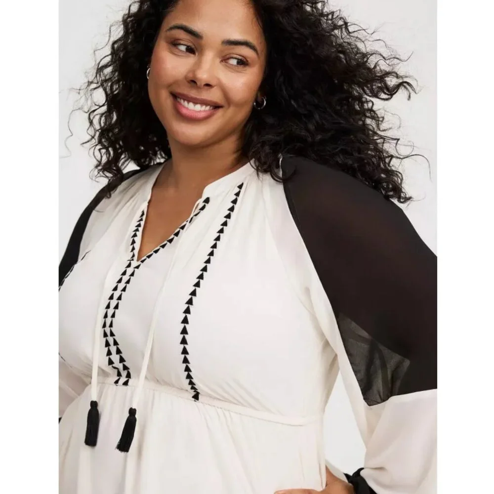 NWT Torrid 2 Mini Chiffon Double Tiered Dress 2X 18 20 - Picture 3 of 10